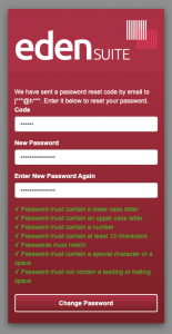 Self Serve Reset Password - 5 - Password Rules